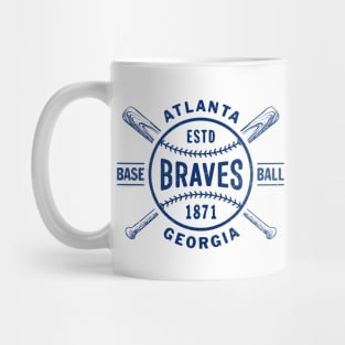 Atlanta Braves Bats & Ball 2 by Buck Tee Mug